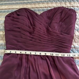 Jasmine B2 Bridal Burgundy Maroon Dark Purple Bustier Sleeveless Dress